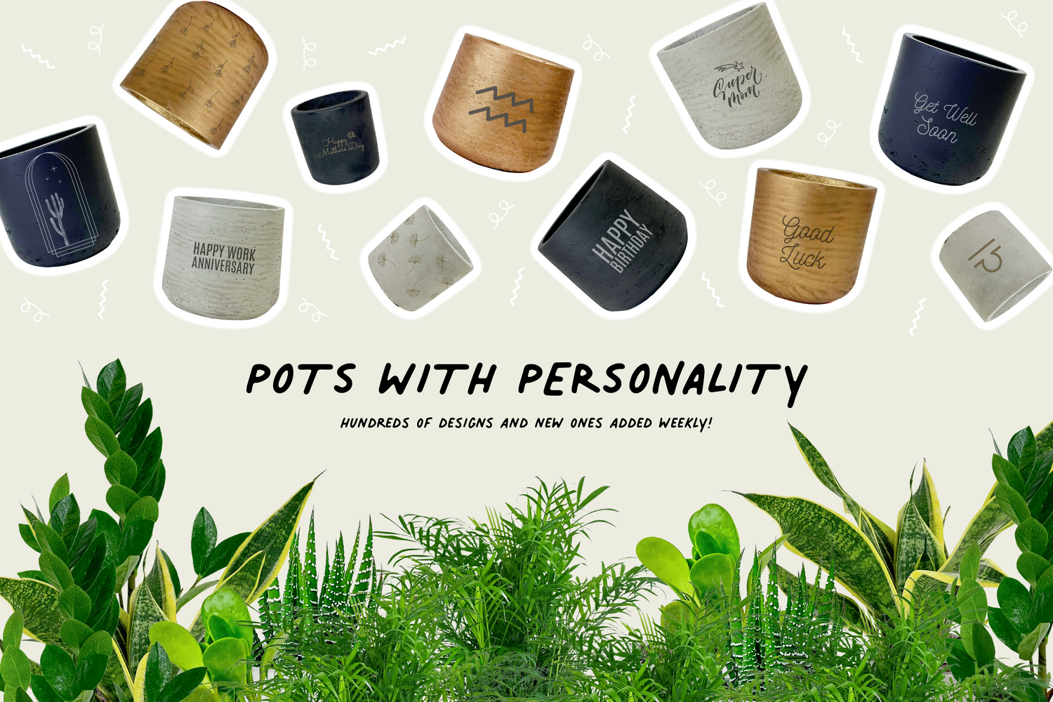 Pots with Personality. Hundreds of Designs and new designs added weekly!
